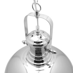 Long Life Lamps Company Industrial Vintage Retro Dome Polished Chrome Pendant Ceiling Lamp M0123 - thumbnail 5