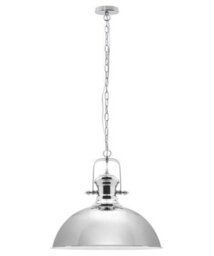 Long Life Lamps Company Industrial Vintage Retro Dome Polished Chrome Pendant Ceiling Lamp M0123 - thumbnail 3