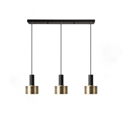 Modern E27 Pendant Light 3-Bulb Black Gold Pendant Metal Industrial Design - image 1