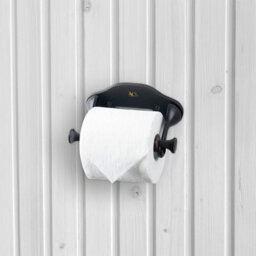 Toilet Roll Holder Wall Mounted Cast Iron Matt Black Toilet Paper Holder For Bathroom Plain Black - thumbnail 7