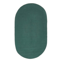 Homescapes Forest Green Handmade Woven Braided Oval Rug, 50 X 80 Cm - thumbnail 2