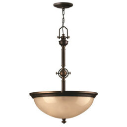 Elegant 3 Bulb Olde Bronze Pendant Light Fixture With Led E27 60W Bulbs