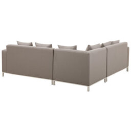 Beliani Belize 5 Seater Garden Corner Sofa With Table Right Hand Beige Modular - thumbnail 7
