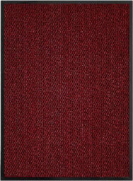 Kav Door Mat Dirt Trapper - Durable Indoor And Outdoor Non-Slip Rug - Super Absorbent- Home, Office(Red / Black, 40Cm X 60Cm)