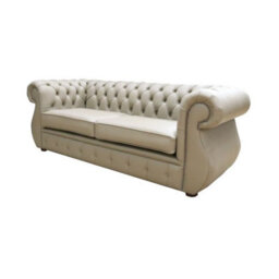 Chesterfield Handmade 3 Seater Sofa Shelly Ash Real Leather In Kimberley Style - thumbnail 3