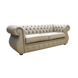 Chesterfield Handmade 3 Seater Sofa Shelly Ash Real Leather In Kimberley Style - thumbnail 2