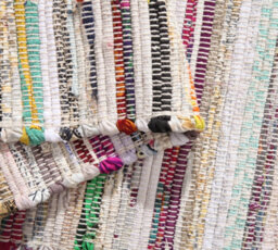 Second Nature Online Festival Recycled Cotton Blend Rag Rug In Varied Colourways Indoor And Outdoor Use / 75 Cm X 120 Cm / Pastel - thumbnail 1