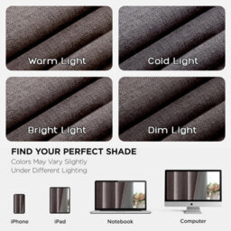 Ameha Plain 100%blackout Curtain-Linen Texture Fabric Thermal Insulated Mocha Curtain Pair 90X90' With Tie Back Neutral Tone Home Decor - thumbnail 7