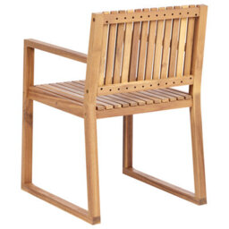 Beliani Set Of 2 Garden Chairs With Cushions Sassari Premium Certified Acacia Wood Red - thumbnail 7