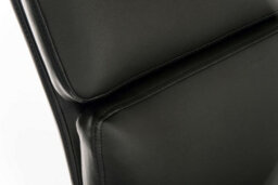 Teknik Vintage Executive Chair In Supple Black Faux Leather With Brass Coloured Accents - thumbnail 5