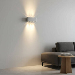 Ultra Beam Lighting Ultrabeam Brushed Aluminium Up And Down Indoor Led Wall Light 6 Watt Led 420 Lumens Width 190mm - thumbnail 3