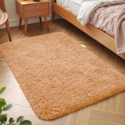 Aspire Homeware Non-Slip Beige Shaggy Rug Soft Fluffy Washable Doormat, (L)80Cm X (W)50Cm - thumbnail 6