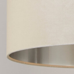 Lighting Collection Thames Cream Velvet Drum Shade - thumbnail 4