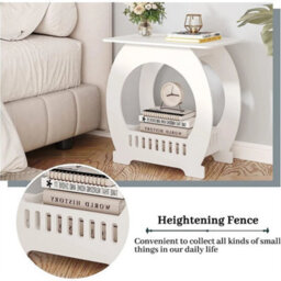 Arch-Small Bedside Table Cabinet Side End Coffee Tea Table Nightstand Storage Shelf - thumbnail 3