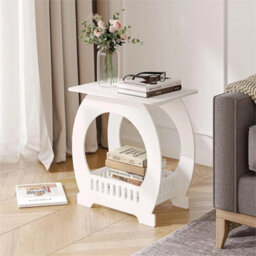 Arch-Small Bedside Table Cabinet Side End Coffee Tea Table Nightstand Storage Shelf - thumbnail 1
