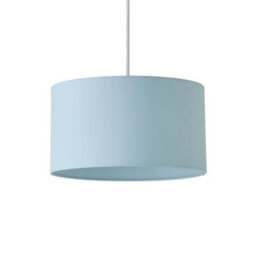 Valuelights Reni Duck Egg Blue Fabric Drum Ceiling Lamp Shade And Bulb (D)35Cm - thumbnail 2