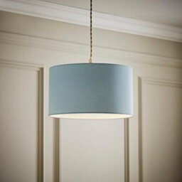 Valuelights Reni Duck Egg Blue Fabric Drum Ceiling Lamp Shade And Bulb (D)35Cm - thumbnail 5