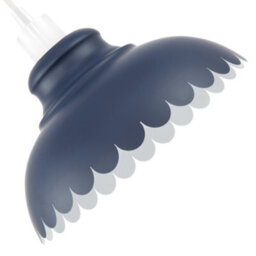 Happy Homewares Industrial And Modern Petal Design Navy Blue Metal Ceiling Pendant Light Shade - thumbnail 2