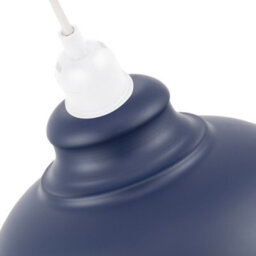 Happy Homewares Industrial And Modern Petal Design Navy Blue Metal Ceiling Pendant Light Shade - thumbnail 3