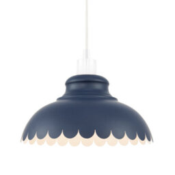 Happy Homewares Industrial And Modern Petal Design Navy Blue Metal Ceiling Pendant Light Shade - thumbnail 4