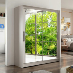 Westa Xi 150 Elegant Mirrored Sliding Cashmere Wardrobe For Contemporary Interiors - thumbnail 1
