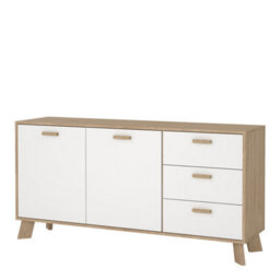 Furniture To Go Ikast Sideboard 2 Doors + 3 Drawers In Jackson Hickory And White - thumbnail 3
