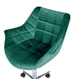 Beliani Desk Chair Labelle Velvet Emerald Green - thumbnail 8
