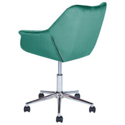 Beliani Desk Chair Labelle Velvet Emerald Green - thumbnail 7