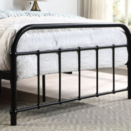 SlumberWorx Tewin Vintage Hospital Style Black Double Metal Bed Frame - thumbnail 5