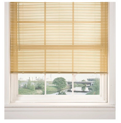 OPTIMAL PRODUCTS New Natural Pvc Blinds Window Venetian Easy Fit Home Office Blind 135Cm X 150Cm