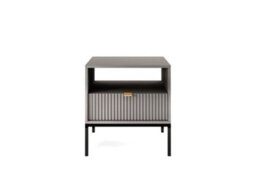 Arte Nova Contemporary Side Table 1 Drawer Grey Matt  (H)560mm (W)540mm (D)390mm - thumbnail 2
