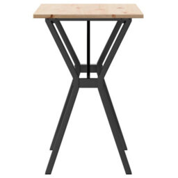 Berkfield Dining Table Y-Frame 80X50X75 Cm Solid Wood Pine And Steel - thumbnail 5