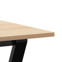 Berkfield Dining Table Y-Frame 80X50X75 Cm Solid Wood Pine And Steel - thumbnail 7