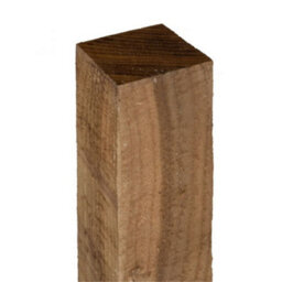 "Cheshire Pack Of 3: 5Ft Brown Timber Fence Post 3"" (75X75mm)" - thumbnail 1