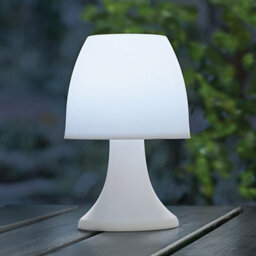 Set Of 2 Mushroom Led Table Lamps - Battery Operated, Portable Lighting, White, 18Cm - thumbnail 2