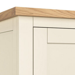 Farro Xl Cream Double Wardrobe With Drawer - By Roseland Furniture - thumbnail 5