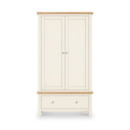 Farro Xl Cream Double Wardrobe With Drawer - By Roseland Furniture - thumbnail 3