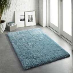 Chicago Duck Egg Plain Shaggy Handmade Anti Shed Easy To Clean Rug For Bedroom Living & Dining Room-200Cm X 290Cm - thumbnail 1