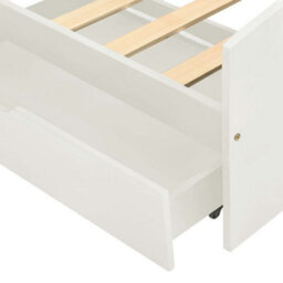 Berkfield Bed Frame With 2 Drawers White Solid Pine Wood 90X200 Cm - thumbnail 6