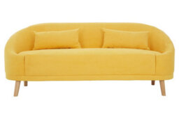 Orsina Stylish Yellow Linen Sofa, Contemporary Seater Sofa For Livingroom, Comfortable Mid Century Sofa For Bedroom - thumbnail 8