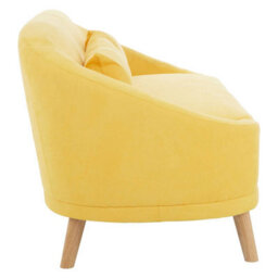 Orsina Stylish Yellow Linen Sofa, Contemporary Seater Sofa For Livingroom, Comfortable Mid Century Sofa For Bedroom - thumbnail 3