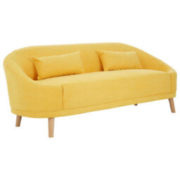 Orsina Stylish Yellow Linen Sofa, Contemporary Seater Sofa For Livingroom, Comfortable Mid Century Sofa For Bedroom - thumbnail 2