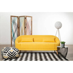 Orsina Stylish Yellow Linen Sofa, Contemporary Seater Sofa For Livingroom, Comfortable Mid Century Sofa For Bedroom - thumbnail 5