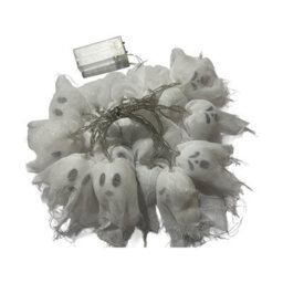 Amorly 600Cm Battery Driven Halloween Ghost Light Strand, 40 Led Cool White Hanging Ghosts,festive Spooky Decor For Patio&outdoor Garden - thumbnail 8