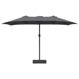 Berkfield Modern Garden Parasol Anthracite 385 X 209 X 244 Cm Fabric - thumbnail 4