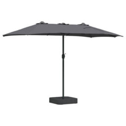 Berkfield Modern Garden Parasol Anthracite 385 X 209 X 244 Cm Fabric - thumbnail 6
