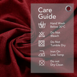Deconovo Faux Linen Full Blackout Curtains Eyelet Thermal Insulated Panels With Coating Back Layer 46X72 Inch Red 1 Pair - thumbnail 6
