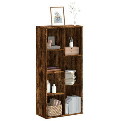 Berkfield Bookcase Smoked Oak 50X25X105 Cm Engineered Wood - image 1
