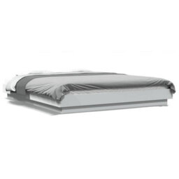 Berkfield Bed Frame With Led Lights Without Mattress White 150X200Cm - thumbnail 2