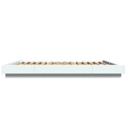 Berkfield Bed Frame With Led Lights Without Mattress White 150X200Cm - thumbnail 6